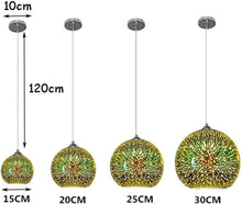Carica l'immagine nel visualizzatore di Gallery, Lampadario Vetro 3D Colorato