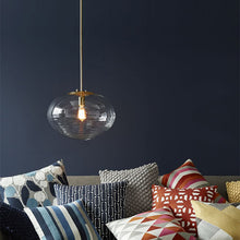 Carica l'immagine nel visualizzatore di Gallery, Lampadario Nordic in Vetro Soffiato – Design Minimal Trasparente