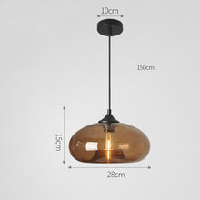 Carica l'immagine nel visualizzatore di Gallery, Nordic Modern Loft Pendant Lamp Glass Lustre Industrial Decor Hanging Lights Fixtures