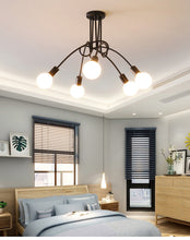 Carica l'immagine nel visualizzatore di Gallery, Lampadario Moderno a Bracci Curvi – Design Minimal per Zona Notte e Living