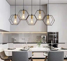Carica l'immagine nel visualizzatore di Gallery, Loft Industrial Style Special-shaped Iron Droplight American Retro Living Room Restaurant Acrylic Aidi