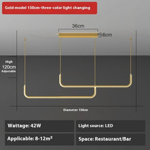 Carica l'immagine nel visualizzatore di Gallery, Lampadario LED Lineare Minimal | Design Moderno in Alluminio