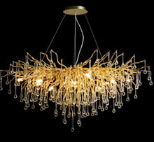 Carica l'immagine nel visualizzatore di Gallery, Postmodern Light Luxury Chandelier Water Drop Crystal Lamp Atmosphere