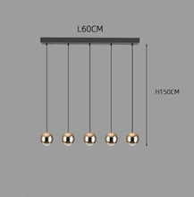 Carica l'immagine nel visualizzatore di Gallery, Restaurant Cafe Bar Living Room Ball Long Line Chandelier