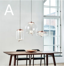 Carica l'immagine nel visualizzatore di Gallery, Modern Minimalist Living Room Bar Creative Single Head Glass Chandelier