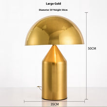 Carica l'immagine nel visualizzatore di Gallery, Lampada da Tavolo Atollo Style – Finitura Oro Satinato, Design Scultoreo