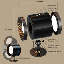 Carica l'immagine nel visualizzatore di Gallery, Double-sided Luminous Magnetic Wall Lamp Bedroom Bedside Lamp Usb