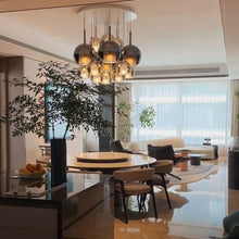 Carica l'immagine nel visualizzatore di Gallery, Nordic Restaurant Glass Chandelier Simple