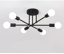 Carica l'immagine nel visualizzatore di Gallery, Bedroom Living Room Dining Room 6 Head Ceiling Lights Industrial Wind Iron Art