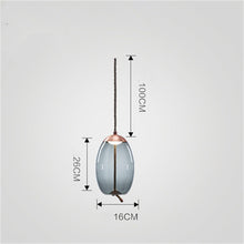 Carica l'immagine nel visualizzatore di Gallery, Modern Minimalist Living Room Bar Creative Single Head Glass Chandelier