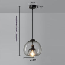 Carica l'immagine nel visualizzatore di Gallery, Dining Room Chandelier Modern Minimalist Creative Bedroom Bedside Glass Chandelier