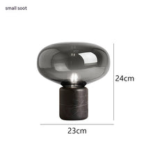 Carica l'immagine nel visualizzatore di Gallery, Lampada a sfera in vetro postmoderna di lusso, semplice e di design, per camera da letto e soggiorno