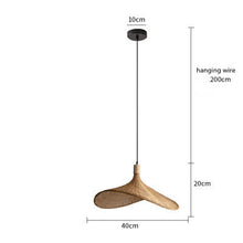 Carica l'immagine nel visualizzatore di Gallery, Lampadario “Bamboo Wave” – Rattan Naturale Stile Giapponese