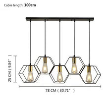 Carica l'immagine nel visualizzatore di Gallery, Loft Industrial Style Special-shaped Iron Droplight American Retro Living Room Restaurant Acrylic Aidi