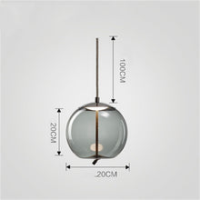 Carica l'immagine nel visualizzatore di Gallery, Modern Minimalist Living Room Bar Creative Single Head Glass Chandelier