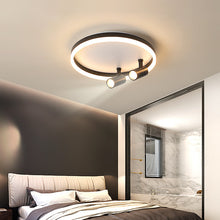 Carica l'immagine nel visualizzatore di Gallery, Plafoniera LED Oro con Faretti – Illuminazione Doppia e Stile Contemporaneo