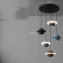 Carica l'immagine nel visualizzatore di Gallery, Planet Small Chandelier Red Single Head Bedroom Bedside Lamp