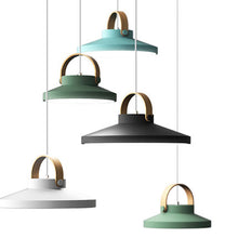 Carica l'immagine nel visualizzatore di Gallery, Bedside Dining Room Macaron Wood Ring Single Head Chandelier