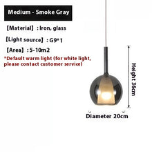 Carica l'immagine nel visualizzatore di Gallery, Nordic Restaurant Glass Chandelier Simple