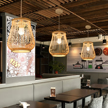 Carica l'immagine nel visualizzatore di Gallery, Bamboo Chandelier Chinese Restaurant Hotel Homestay Bedroom Balcony Lantern Rice Lamp