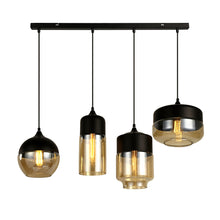 Carica l'immagine nel visualizzatore di Gallery, Black Amber Transparent Glass Chandelier