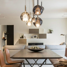 Carica l'immagine nel visualizzatore di Gallery, Nordic Restaurant Glass Chandelier Simple