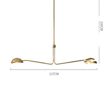 Carica l'immagine nel visualizzatore di Gallery, American Minimalist Full Copper Creative Fashion Chandelier