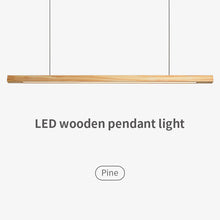 Carica l'immagine nel visualizzatore di Gallery, Japanese Style Modern Simple Zen Tea Room Solid Wood Strip Lamps