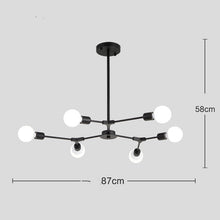 Carica l'immagine nel visualizzatore di Gallery, Lampadario Molecolare a Bracci Regolabili – Struttura Elettrolitica in Stile Moderno