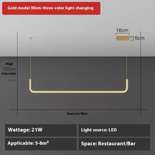 Carica l'immagine nel visualizzatore di Gallery, Lampadario LED Lineare Minimal | Design Moderno in Alluminio