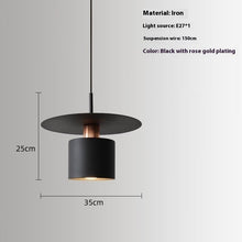Carica l'immagine nel visualizzatore di Gallery, Modern Minimalist Bedroom Bedside Small Droplight Designer Creative Aisle Study Bar Restaurant Special Decoration Chandelier