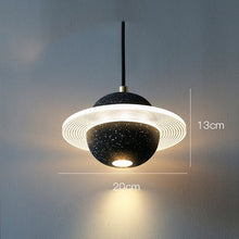 Carica l'immagine nel visualizzatore di Gallery, Planet Small Chandelier Red Single Head Bedroom Bedside Lamp