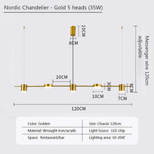 Carica l'immagine nel visualizzatore di Gallery, Strip Dining-room Lamp Bar Front Desk Led Chandelier