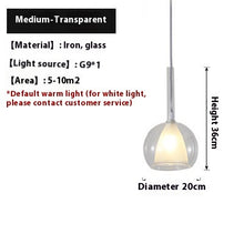 Carica l'immagine nel visualizzatore di Gallery, Nordic Restaurant Glass Chandelier Simple