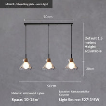 Carica l'immagine nel visualizzatore di Gallery, Three-head Retro Cafe Bar Table Minimalist Pendant Light