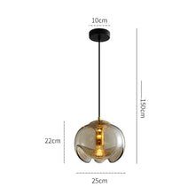 Carica l'immagine nel visualizzatore di Gallery, Lampada Sospesa “Goccia Soffiata” – LED Minimal in Vetro Trasparente