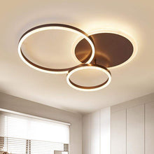 Carica l'immagine nel visualizzatore di Gallery, Plafoniera LED Cerchi Sovrapposti – Stile Nordico in Acrilico Bianco