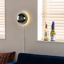 Carica l'immagine nel visualizzatore di Gallery, Round Aisle Lamps Nordic Solar Eclipse Bedroom Bedside Wall Lamp
