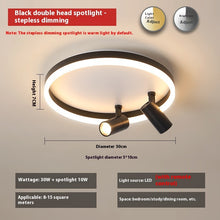 Carica l'immagine nel visualizzatore di Gallery, Plafoniera LED Oro con Faretti – Illuminazione Doppia e Stile Contemporaneo