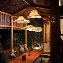 Carica l'immagine nel visualizzatore di Gallery, Creative Straw Hat B & B Hot Pot Restaurant Tea Room Clothing Store Simple Restaurant Japanese Lotus Lamp