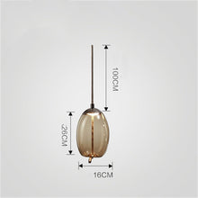 Carica l'immagine nel visualizzatore di Gallery, Modern Minimalist Living Room Bar Creative Single Head Glass Chandelier
