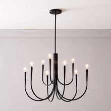 Carica l'immagine nel visualizzatore di Gallery, Lampadario Oro a 9 Bracci | Stile Nordic French | Regolabile e Scultoreo