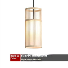 Carica l'immagine nel visualizzatore di Gallery, Bamboo Chandelier Chinese Restaurant Hotel Homestay Bedroom Balcony Lantern Rice Lamp