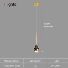 Carica l'immagine nel visualizzatore di Gallery, Lampadario Goccia a LED | Eleganza Verticale per Scale e Open Space