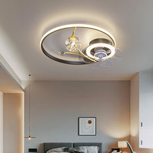 Carica l'immagine nel visualizzatore di Gallery, Lampadario moderno con ventilatore da soffitto senza pale, lampada da camera da letto