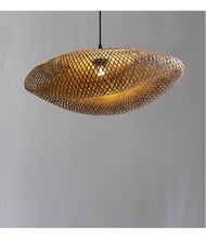 Carica l'immagine nel visualizzatore di Gallery, B&B Rattan And Bamboo Chandelier Zen Retro