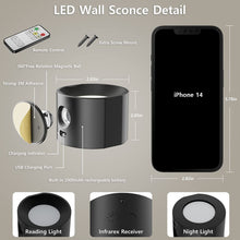 Carica l'immagine nel visualizzatore di Gallery, Magnetic Wall Lamp Touch And LED Reading Bedside Lamp