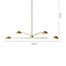 Carica l'immagine nel visualizzatore di Gallery, American Minimalist Full Copper Creative Fashion Chandelier