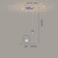 Carica l'immagine nel visualizzatore di Gallery, Lampada a Sospensione “Starry Sky” con Effetto Cielo Stellato – Design Minimal Modern