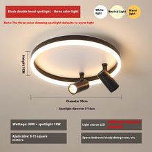 Carica l'immagine nel visualizzatore di Gallery, Plafoniera LED Oro con Faretti – Illuminazione Doppia e Stile Contemporaneo